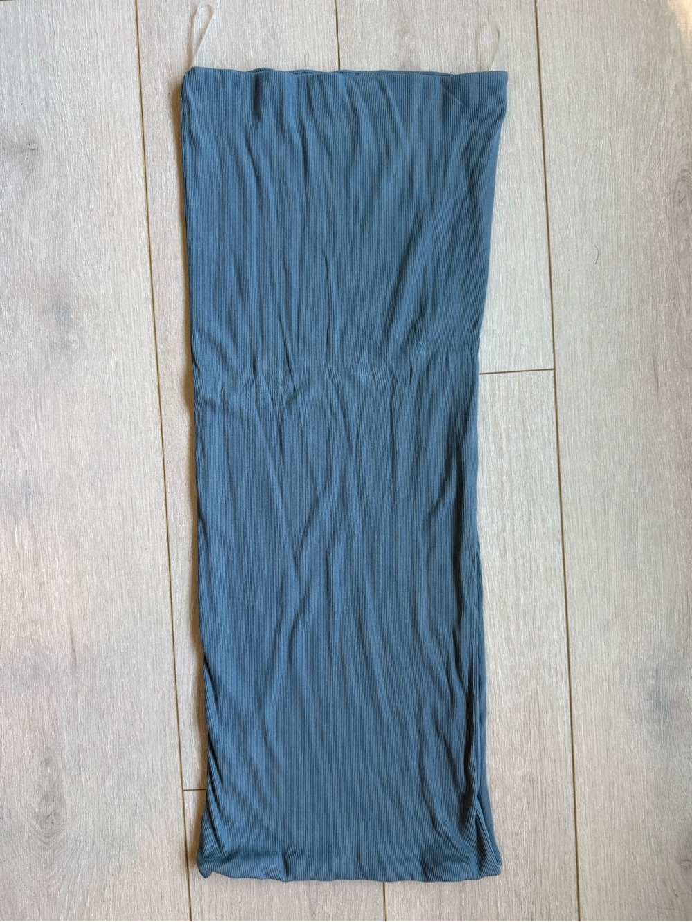 Illa Illa Blue Bodycon Midi Skirt